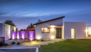 Maison monopente et toit plat